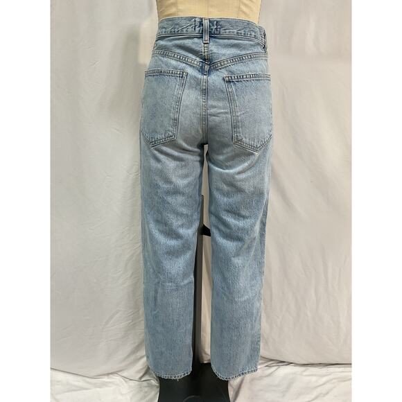 Agolde 'Criss Cross' Blue Cotton Upsized Denim Jean Size 25 - Picture 3 of 5